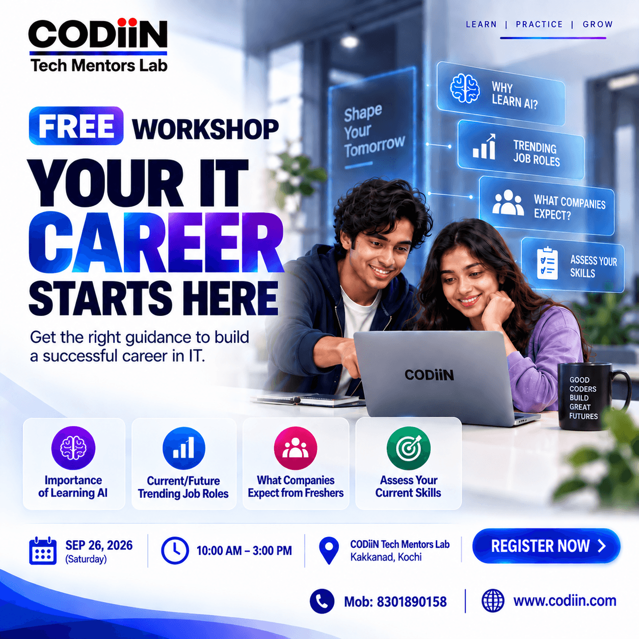 IT Career Launchpad 2026 — AI, Skills & Industry Readiness Workshop poster